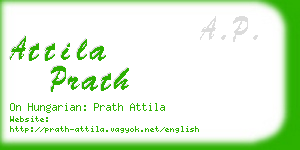 attila prath business card